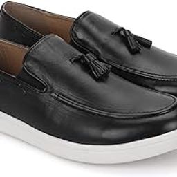 Oaks Black Big Size Stylish Loafers for Big Feet Men | Premium Craftsmanship and Designs | Double Layer of Insole Comfort Cushioning | Sturdy and Comfortable | Size 12, 13, 14, 15-image-17