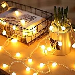 MIRADH Outdoor String Lights, 3M 20 LED Warm White Waterproof Ball Lights, Starry Fairy Lights,Diwali Light, Decoration Light, Plug Powered (3M 20Led Plug Powered)-image-74