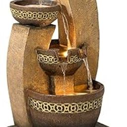 Three Bowl 41 1/2 High Cascading Fountain by John Timberland-picture-1
