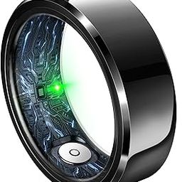 Smart Ring for Women Men,Fashion Modern Minimalist Fitness Ring& Sleep Tracker Ring with Heart Rate,Blood Pressure,5ATM Waterproof Health Ring,No Subscription,Travel-Friendly Couple Gift(Size 9,Black)-25