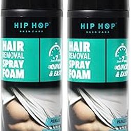 HipHop Hair Removal Spray Foam For Men | Painless Body Hair Removal For Chest, Legs, Arms, Shoulders & Back | No Irritation, Suitable For All Skin Types - 200Ml (200 ml (Pack of 2))-image-67