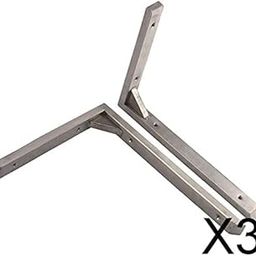MERISHOPP 3x2 Pcs Stainless Steel Triangular Corner Wall Shelf Bracket Holder 10 inch|Home & Garden|Furniture|Bookcases-image-7
