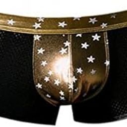 VELURA Men's Underwear Stars Pattern Common Bronzing Mesh Boxer Brief Gold L|1 x Bottle Stopper|Underwear| Mens Clothing-image-55