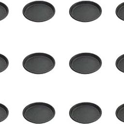 Ugaoo UV Treated Gardening Plastic Tray (Plate/Saucer) for Pots - 4 inch, Black Color, Set of 12 | Tray for Plants Pot for Indoor Home Decor & Outdoor Garden & Balcony-1