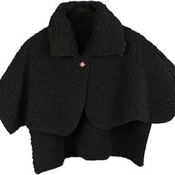 Women Winter Shawl Wrap Shoulder Cape Lightweight for Travel Bedroom black-image-29