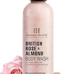 Botanic Hearth British Rose & Almond Body Wash with Shea Butter | Moisturizing Body Wash Shower Gel for Softer, Smoother Skin | Sulfate & Paraben Free | for Women & Men | 245ml-1