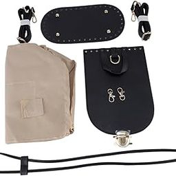 CALANDIS™ PU Leather Bag Making Kit DIY Crochet Bag Set for Crossbody Handbag Supplies Black | Handbag Accessories | Womens Handbags & Bags-image-15
