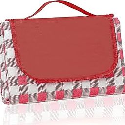 Picnic Mat Waterproof 59 x 39 inches Waterproof Sandproof Foldable Portable Outdoor Picnic Blankets Mat for Beach Camping on Grass Picnic Mat Beach Mat Foldable 1 PCS (Red)-image-87