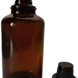 Patel Enterprise Amber Glass Bottle with Black Cap 500 ml deal for Medicines, Chemicals, Reagents Etc | pakc of 1-49