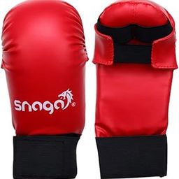 Snaga Moulded Karate Gloves, Punching Bag Gloves for Training, Foam Padding, Elastic Hook & Loop Wrap Around Strap, Gloves for Better Protection, Performace and Comfort. (Red, M) (10-13 Years Old)-image-35