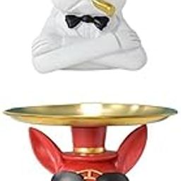 MERISHOPP 2 Pieces Statue Desk Sundries Container Dog Animal Tray Decoration|Home & Garden|Home D?©cor|Figurines-image-66