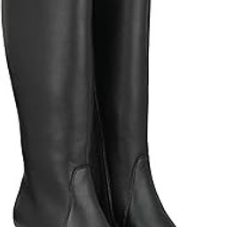 Black Women Vegan Leather Knee Length Boots-image-28