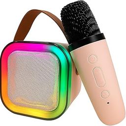 Karaoke with Microphone | Portable RGB Bluetooth Speaker with Voice Changer Mic | 360° Surround Sound | Long Battery | Wireless & Compact Design | Ideal for Kids, Parties & Travel-3