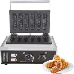 Blend Art Commercial Corn Dog Maker 1550W | Stick Waffle Maker | 6-Piece Lolly Hot Dog Cheese Waffle Machine | 220V Electric Waffle Stick Maker with Adjustable Temperature (50-300°C)&Timer (0-5 Min)-picture-18