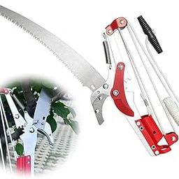 Serplex® Tree Pruner 2 in 1 Pole Saw Head Gardening Bypass Pruner for High Branches SK5 Alloy Steel Hand Pruner Gardening Shears Labor-Saving Spring Loaded Bypass Pruner-image-89