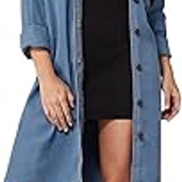 dolce crudo Women's Polo Neck Full Sleeves Denim Knee-Long Shrug-picture-35
