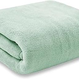 MAXOSHINE Microfiber Towels for Bath Large Size-Super Soft Coral Fleece Bathing Towel Hook Quick Dry Super Absorbent-Bath Towel for Men and Women-70x140 cm (Pista Green, Pack of 1)-13
