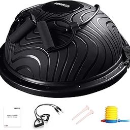 PROIRON Balance Trainer - Black with Resistance Bands, Balance Board, Yoga Half Ball, Air Dome Balance Ball with Pump,Improve Core and Ab Strength with Full Body Home Gym Workouts Or Fitness Training-image-31