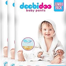 Doobidoo Baby Pants Diapers - Large Size (144 Count) - All Round Softness with Bubble soft Top sheet and Anti leak side cuffs (9-14 kgs) Pack of 3-image-47