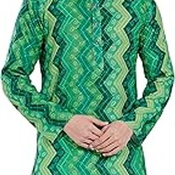 Men's Sequince Embroidered Printed Cotton Blend Only Slim Fit Kurta-image-15