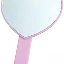 UJEAVETTE® 4xCute Heart Shaped Mirror Beauty Single Side Look Adorable Design Pink-image-7