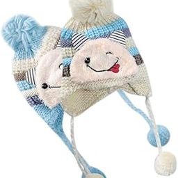 Kid's Winter Cap | Woolen Knitted Beanie Pompom Cap for New Born to Toddlers Kids Boys and Girls, Free Size- Set of 2 Pcs-image-32