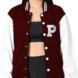 Maroon Lettermen Varsity For women with unstiched letter patch-image-104