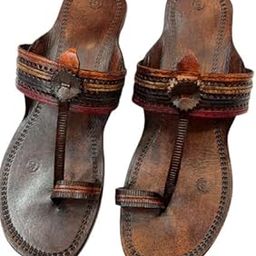 Ladies Kolhapuri Chappal Style with Traditional Comfortable Heels Handmade Chappal-image-88