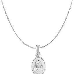 Sterling Silver (92.5% purity) God Sai Baba Chain Pendant (Pendant with Chain) for Men & Women Pure Silver Lord Sai Baba Chain Locket-image-58