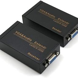 RyzCare VGA Extender 100 Meters RJ 45 + Video Extender + VGA Sender and Receiver Transmitter.-image-98