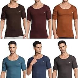 Men's Vest - 100% Cotton, Comfortable, Color Baniyan for Men(Pack of6)(Color May Vary)-image-31