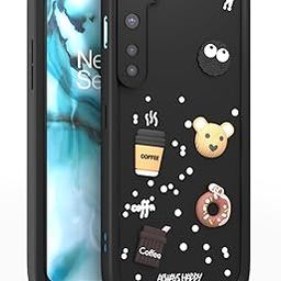 Amazon basics Back Cover for OnePlus Nord | Cute Fun Cartoon 3D Bear Silicone Full Body Protection Bumper case (Black)-image-84