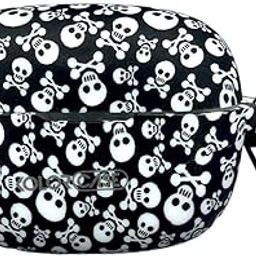 Kolorcase Pouch for JBL Wave 200 TWS True Wireless Earbuds Protective Soft Silicone Case Cover with Hook (Cover Only) (Skull)-image-25