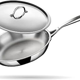 Stahl Artisan Triply Stainless Steel Frying with Lid, Induction & Gas Stove Compatible Frying, Omelette, Egg 1.6 L, 24 cm-image-61