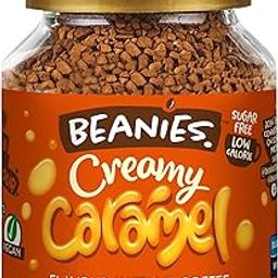 Beanies | Instant Flavored Coffee | Creamy Caramel | Low Calorie, Sugar Free | 50 g | Pack of 1-image-58