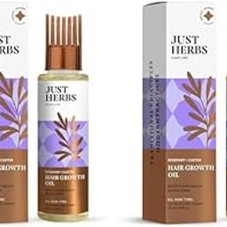 Just Herbs Rosemary Hair Growth Oil Promotes Hair Growth and Reduces Hairfall & Dandruff 100 ml (Pack of 2)-58