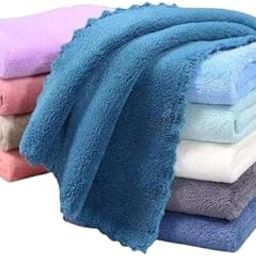 Florabliss® Face Towel/Handkerchief/Rumal Microfiber Small Size -Pack of 12 Pieces - Soft and Super Absorbent Face Towels for Women's, Kids Newborn Babies - 25x25 CM - 12 Pieces.-image-94