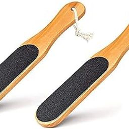 Lusty Soul Double Sided Foot Scrubber, Wooden Handle Foot Scrubber For Dead Skin Callus Remover Pedicure Tool With Lanyard For Convenient Hanging (Pack of 2)-image-4