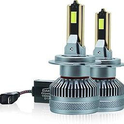 Carzex Crystal Eye H7 Car Led Headlight Bulbs, 150W 12,000 Lumens Super Bright Automotive LED Headlight Conversion Kit for Cars 6500K Bright Cool White Color (75+75 Watts, 2Pc) (1 Year Warranty)-13