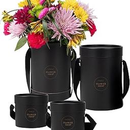 The Florist Supply Shop Flower Bouquet Hat Box set of 2 | Black-image-50