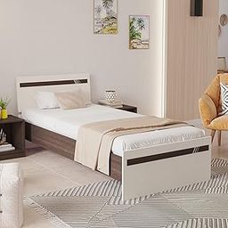 BLUEWUD Pollo Engineered Wood Single/Diwan Bed Without Storage Box for Bedroom Home Furniture (Wenge & White / 78 x 36 Cm Mattress Size) (Assembly - Free Installation)-image-96