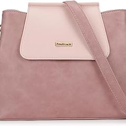Faux Leather Satchel For Women | Trendy Shoulder Bag With Dual Zip-Closure Compartments and Magnetic Flap | Stylish Handbag With Adjustable Strap and Inner Pockets | Trendy Women's Handbags-23