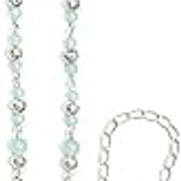 Lightweight Acrylic Beads Small Silver Filigree Pastel Spectacle Chain For Women Chain Lanyard String for Eyewear Frames, Specs, Reading Glasses, Sunglasses, Goggles and Eyeglasses-image-0