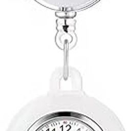 Retractable Nurse Watch for Nurses and Doctors, Clip-On Hanging Lapel Watch with Silicone Cover, Brooch Fob Pocket Watch, and Badge Reel-image-40