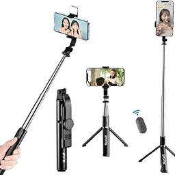 SKYCELL Selfie Stick for Mobile Phone with Tripod Stand 360 Degree and Light, Bluetooth Extendable Selfie Stand for iPhone/Mi/OnePlus/Samsung/Oppo/Vivo and All Phones-19