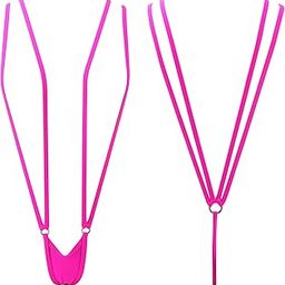 Women Topless Slingshot Thong Thong Bikini Set Extreme Suspender Micro Bikini Set-picture-11