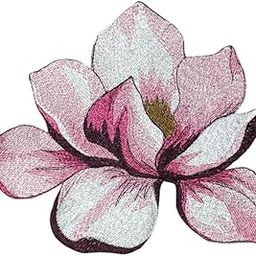 GARAAN - Machine Embroidered Applique, Patch, Sew on Patches, DIY Projects, Magnolia Flower Pink(Pack of 3)-image-38