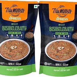 Trumillets Instant Kodo Millet Bisibele Bath Powder Mix with Rice | Traditional Masalas Mix | Ready to Cook | Tasty Ready to Eat Bisibelabath | No Artificial Colors (Each 180 Gm Pack of 2)-17