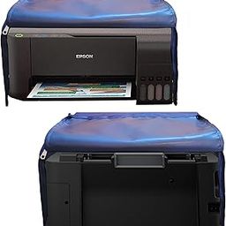 generic Nylon Protectio Premium Chain Printer Cover For Epson L3210 / L3215 / L3216 / L3250 / L3252 / L3256 Printer, Color - Blue/ Front And Back Zipper/ Dustproof / Washable-picture-25