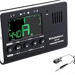 WINGO Digital Metronome, Tuner and Tone Generator - 3 in1 Device（Black)-for Chromatic, Guitar, Bass, Ukulele, Violin-Battery Included-image-56